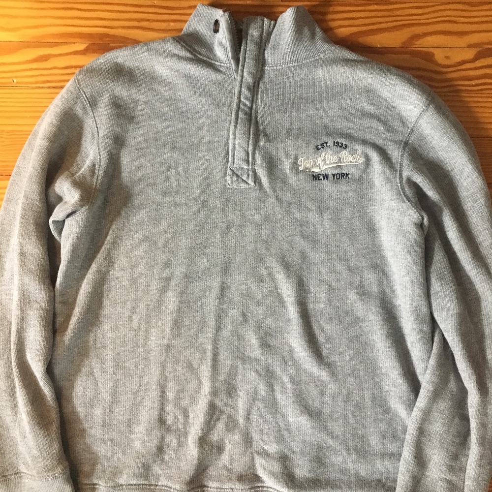 Top of the Rock NYC Quarter Zip Knit Sweater